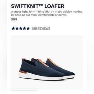 Wolf and Shepherd SwiftKnit Loafer in Navy and White NEW WITH TAGS AND BOX